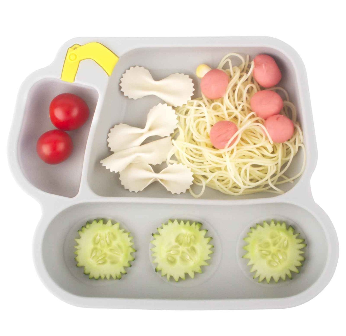 Baby Plate - Toddler Plate with Suction - 100% Food-Grade Silicone Divided Dinner Plates - Portable Non Slip - Microwave & Dishwasher Safe
