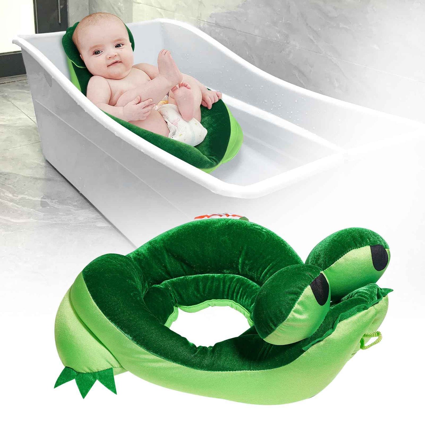 EASICOZI Cute Shape Baby Bath tub Soft Sink Bather New Born Bath Mat (Blue)