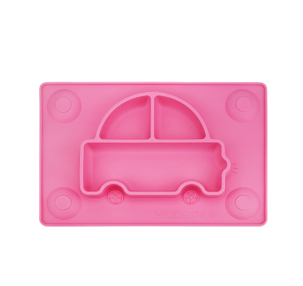Silicone Kids Divided Plate with Suction Bowl Set