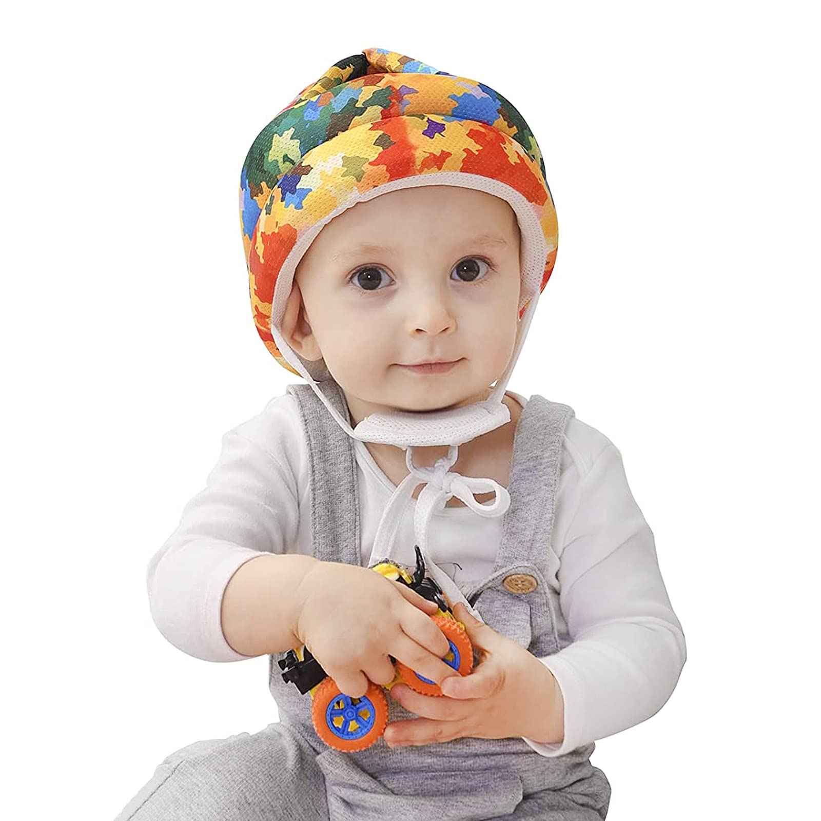 GREUS Baby Helmet for Crawling Walking Adjustable Baby Anti-Fall Head Protection Cushion Pillow Toddler Infant Cap Bumper Bonnet Child Protective Head Guard Hat