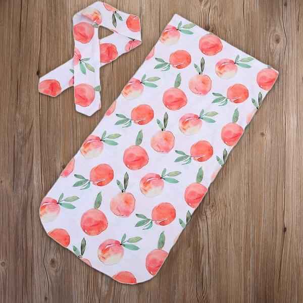 Baby Floral Sleep Robe with Headband and Swaddle Set