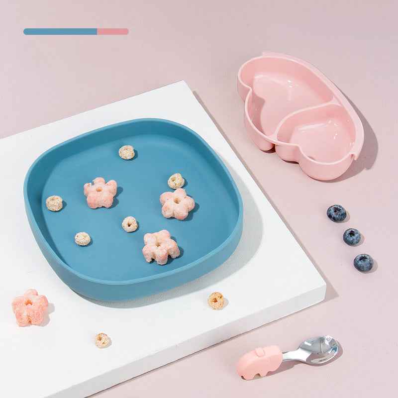 Portable Silicone Suction Plate for Kids' Self-Feeding