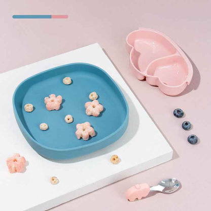 Portable Silicone Suction Plate for Kids' Self-Feeding