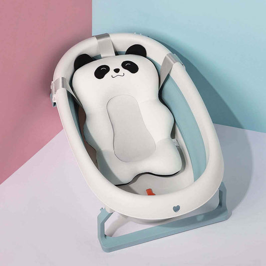 Baby Bath Seat Baby Bath Tub Cushion for Bathtub Sink for Infant Newborn Universal Floating Bath Pillow Support Mat Foldable Adjustable Infant Bath Supporter Easy to Clean