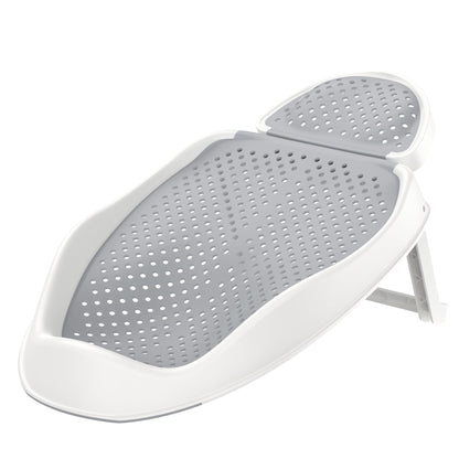 GloTika Foldable Baby Bathtub Support Ergonomic Mesh Infant Bathtub Portable Baby Bath Tub for Newborn Babies 0-6 Months Grey