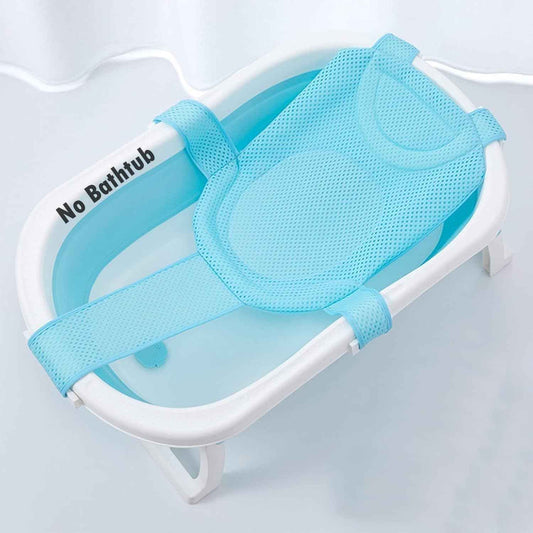 Baby Bath Support Mesh Pad Newborn Bath Tub Seat Net Non-Slip Baby Bath Mat Floating Bath Seat Cushion Adjustable Bath Pillow for Tub Safe Bathing Cushion Pad Mat for 0-3 Years Old Baby (No Bathtub)