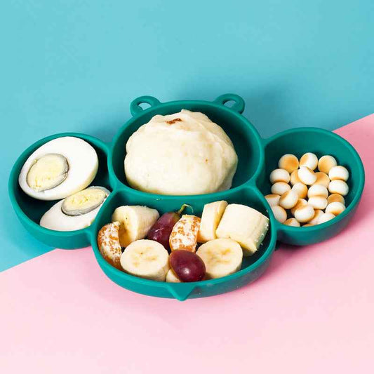 Cartoon Baby Silicone Suction Cup Dinner Plate Bowl