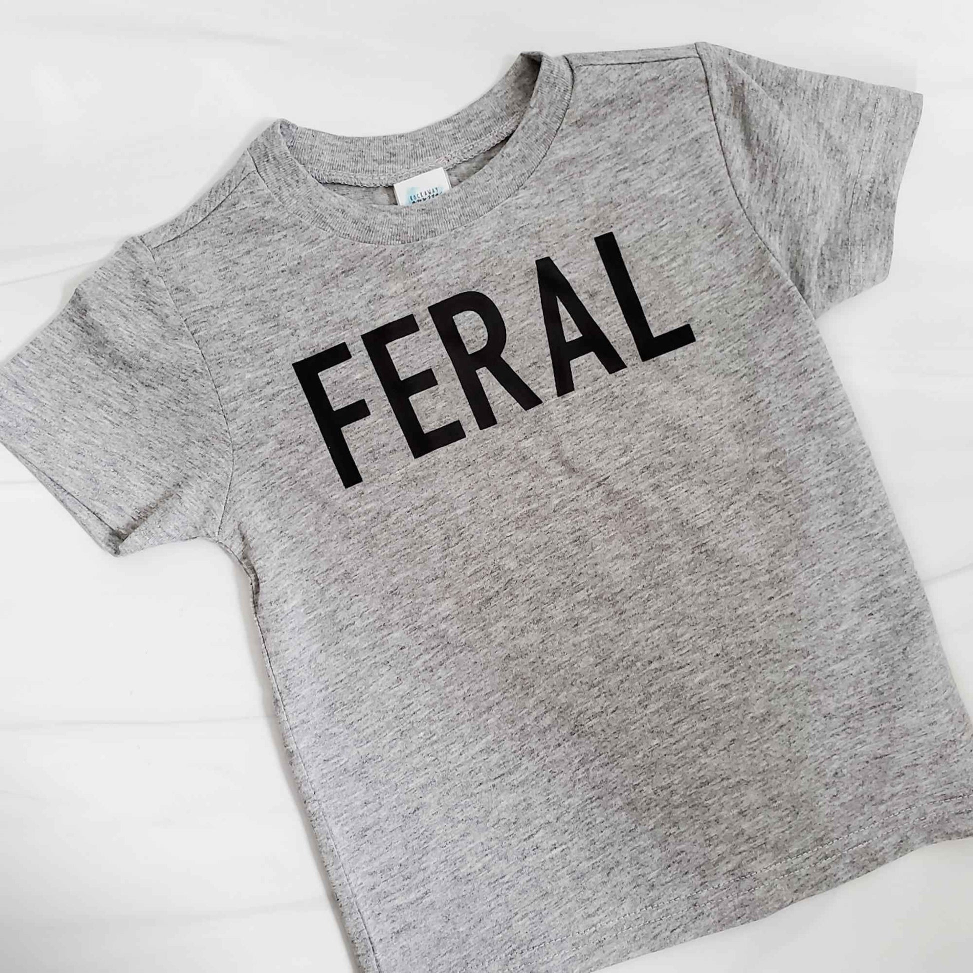 Funny Toddler T-Shirt – FERAL Baby Bodysuit for Playful Kids