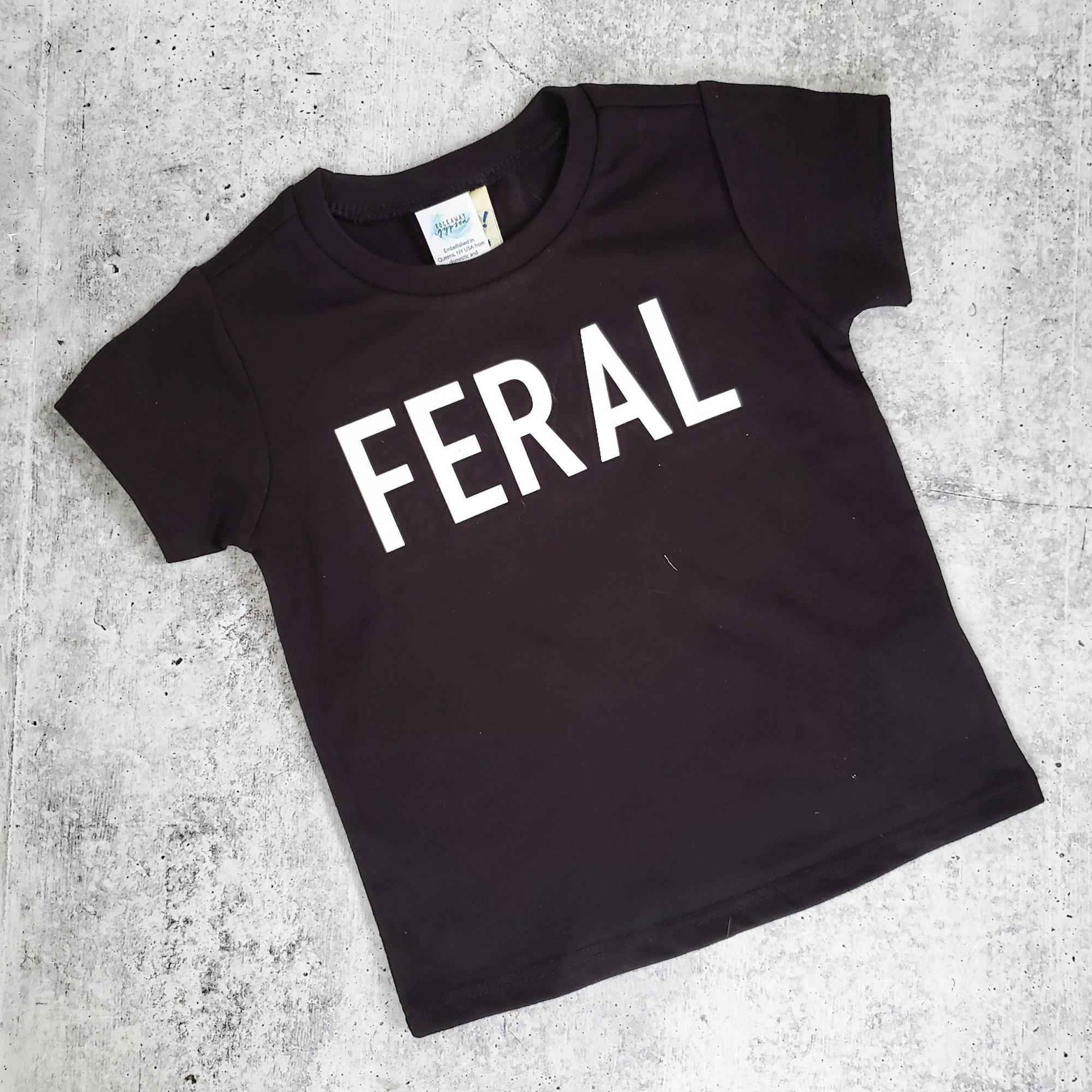 Funny Toddler T-Shirt – FERAL Baby Bodysuit for Playful Kids