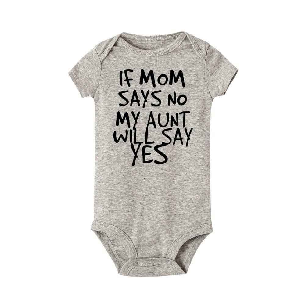Funny Newborn Baby Romper – Cotton Short Sleeve Romper