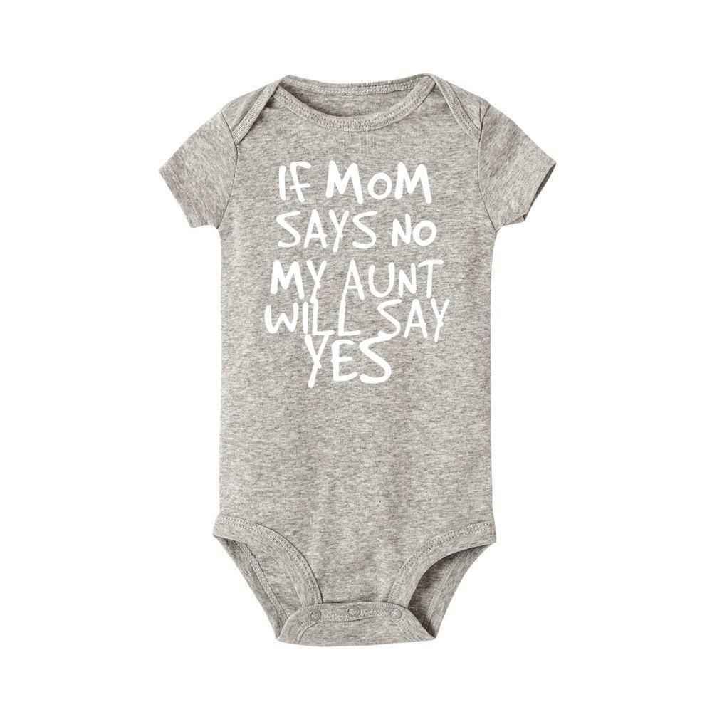 Funny Newborn Baby Romper – Cotton Short Sleeve Romper