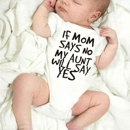 Funny Newborn Baby Romper – Cotton Short Sleeve Romper