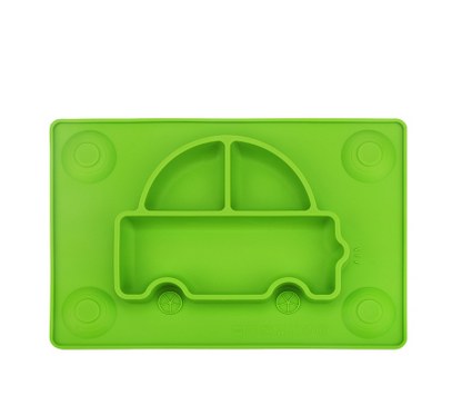 Silicone Kids Divided Plate with Suction Bowl Set