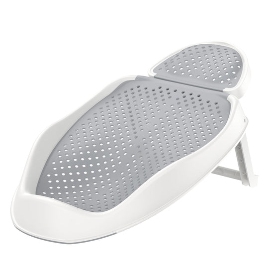 GloTika Foldable Baby Bathtub Support Ergonomic Mesh Infant Bathtub Portable Baby Bath Tub for Newborn Babies 0-6 Months Grey