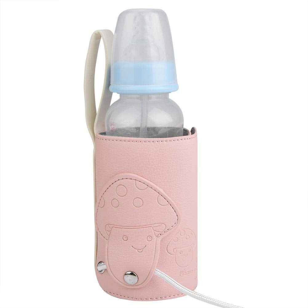 USB Baby Bottle Warmer Portable Car Travel Heating Milk Bottle Warmer FoldableTravel Mug Temperature Control Breast Milk CupKeep Baby Milk Warm ()