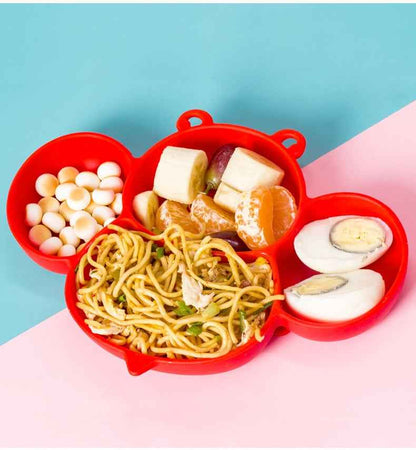 Cartoon Baby Silicone Suction Cup Dinner Plate Bowl