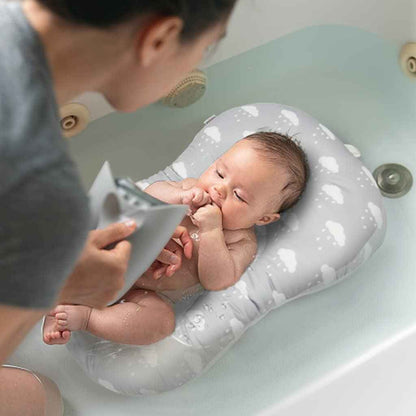 Baby Bath Mat KAKIBLIN Baby Bath Cushion Soft Anti-Slip Bath Pad 0-6 Month Toddler Bath Pillow (Cloud)