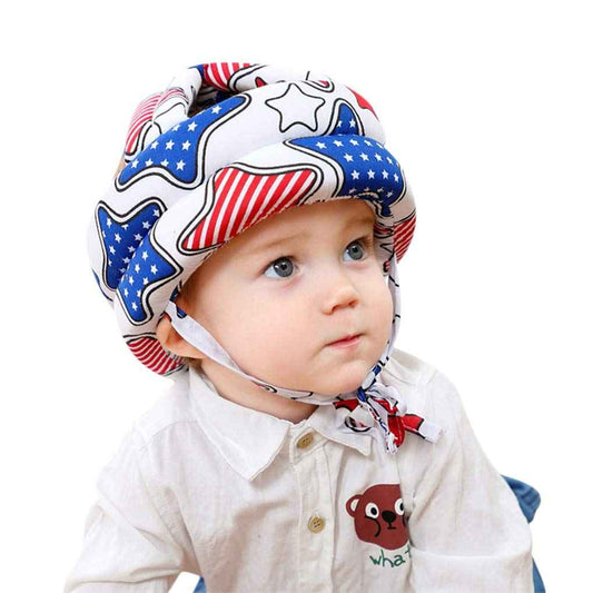 Baby Adjustable Helmet Toddler Head Protector Hat Safety Helmet Infant Walker Bumper Hat Kids Headguard Bumper Baby Head Cap Kids Head Cushion Bonnet for Baby Age 6 Months to 5 Years (White)